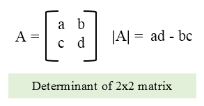 Determinant of 2x2 matrix