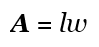 Area of rectangle formula