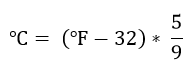 Convert Fahrenheit to Celsius formula