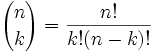 Pascal triangle formula