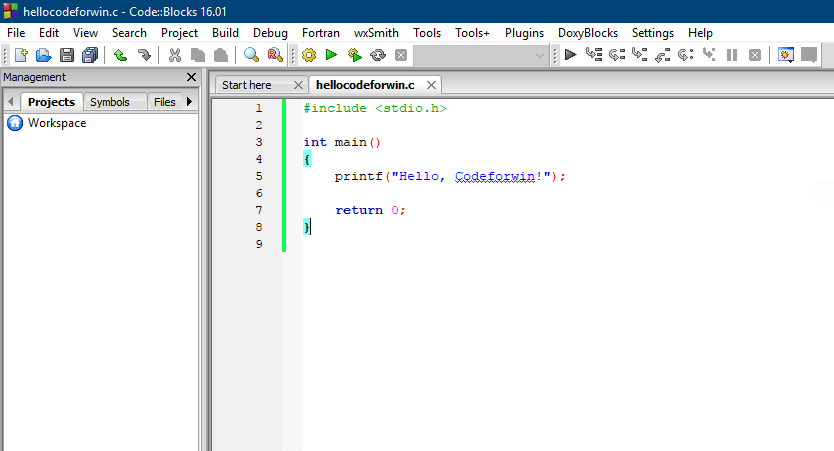 Create new C file in CodeBlocks - 6