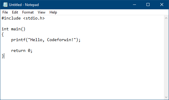 Run C Code Online For Free For C - C Programming 